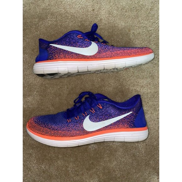 Nike Other - Nike Free RN Distance Men's Running Shoes Size 12 827115-402 Purple/Orange EUC